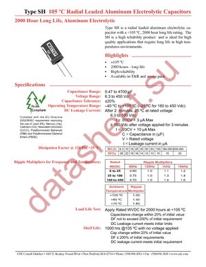 SH101M010ST datasheet  